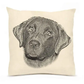 Black Lab Dog Pillow, 20x20