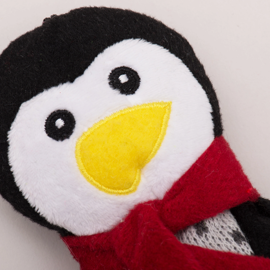 Squeaky Holiday Penguin Dog Toy