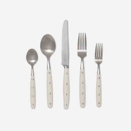 Jones Flatware Set, Cream