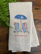 Love Lives at the Beach - Linen Guest Towel