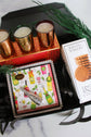 Holiday Champagne Beaded Napkin Box Set