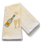 Towel - Champagne Bottle with Glasses