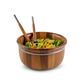 Braid Round Salad Bowl with Servers