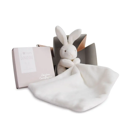 Small Bunny with Doudou Blanket in Flower Box