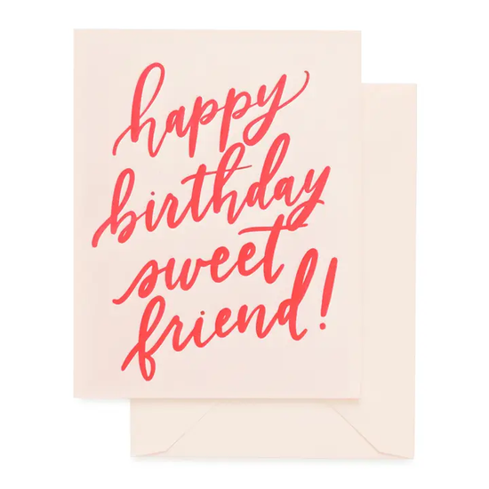 Happy Birthday Sweet Friend Greeting Card