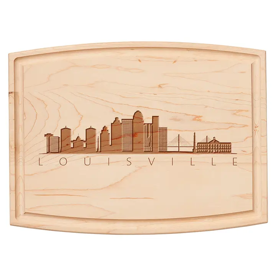 "Skyline Louisville" Arched Artisan Maple Board