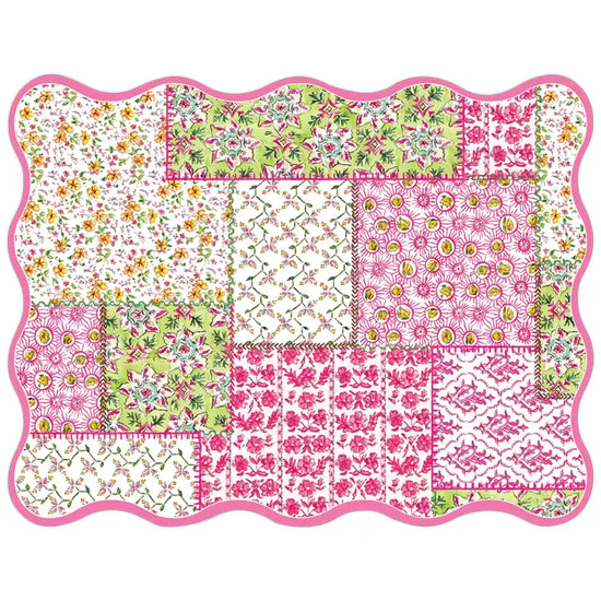 Posh Die Cut Placemat- Pink Quilt