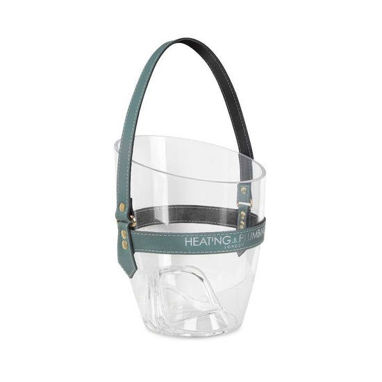 "Happy Go Sparkly" Champagne Bucket - Petrol Leather Strap