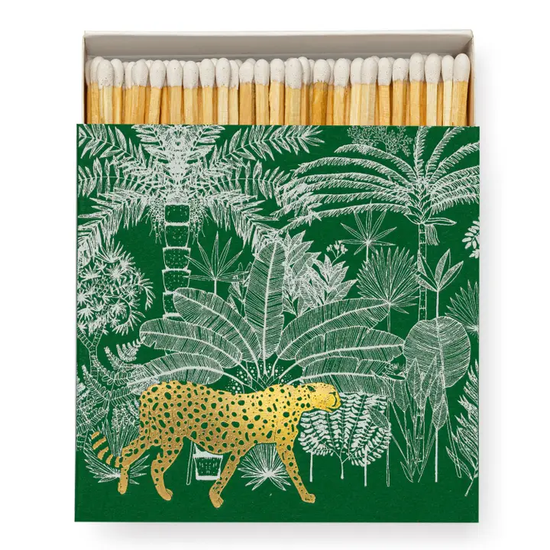 Cheetah in Jungle (Green) | Square - Safety Matches