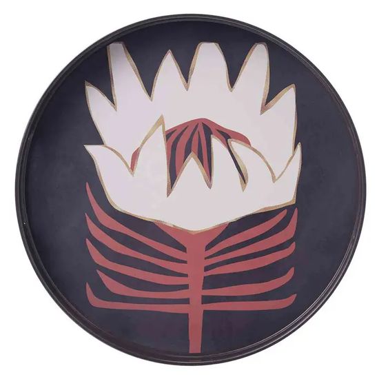 Lotus 15 Inch Round Tray