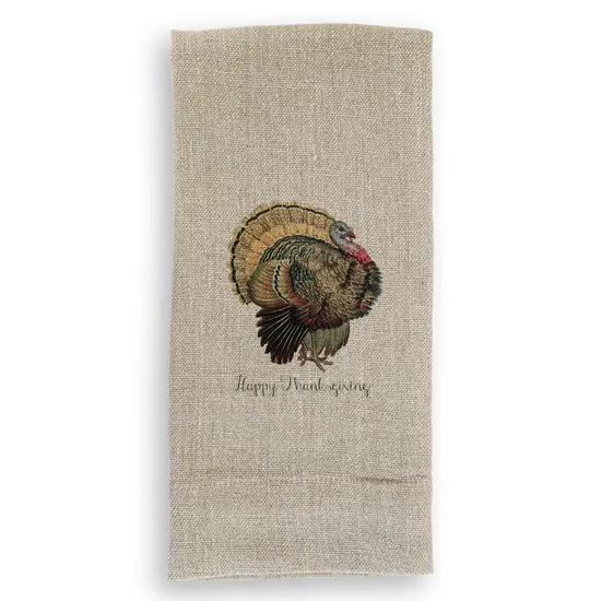 Thanksgiving Turkey Natural Guest Towel