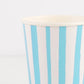 Blue Stripe Cups