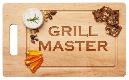 Maple Handled Grill Board - Grill Master 20x12"