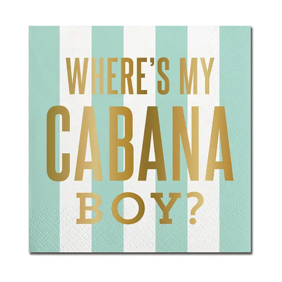 Foil Beverage Napkins - Cabana Boy?