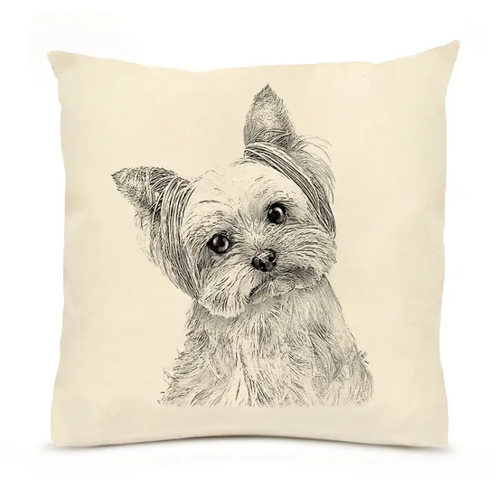 Yorkie Large Pillow