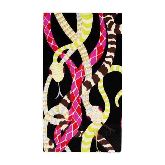 Serpentine Black Guest Towel Napkins