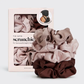 Satin Sleep Scrunchies 5pc - Cameo