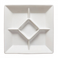 13” WHITE Square Appetizer Tray