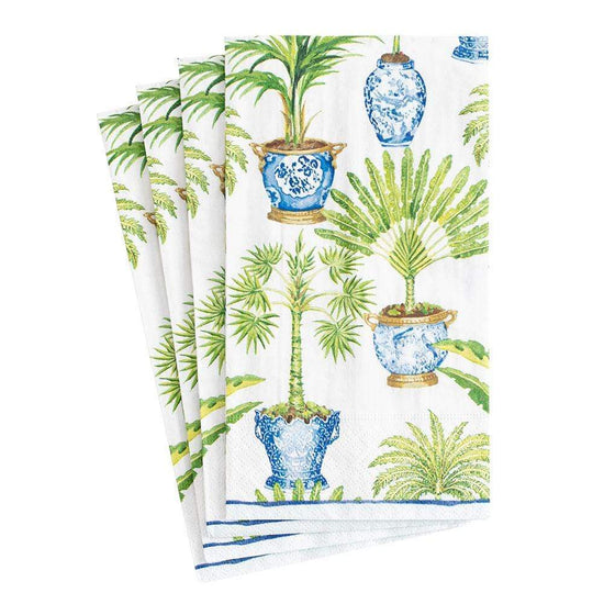 Potted Palms White - Paper Guest Towels