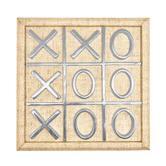 XOXO Faux Grasscloth Classic Tic-Tac-Toe
